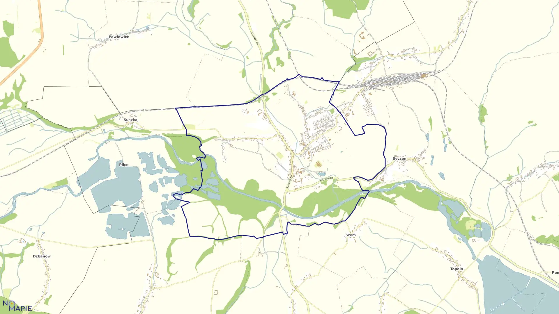 Mapa obrębu Kamieniec Ząbk.I w gminie Kamieniec Ząbkowicki