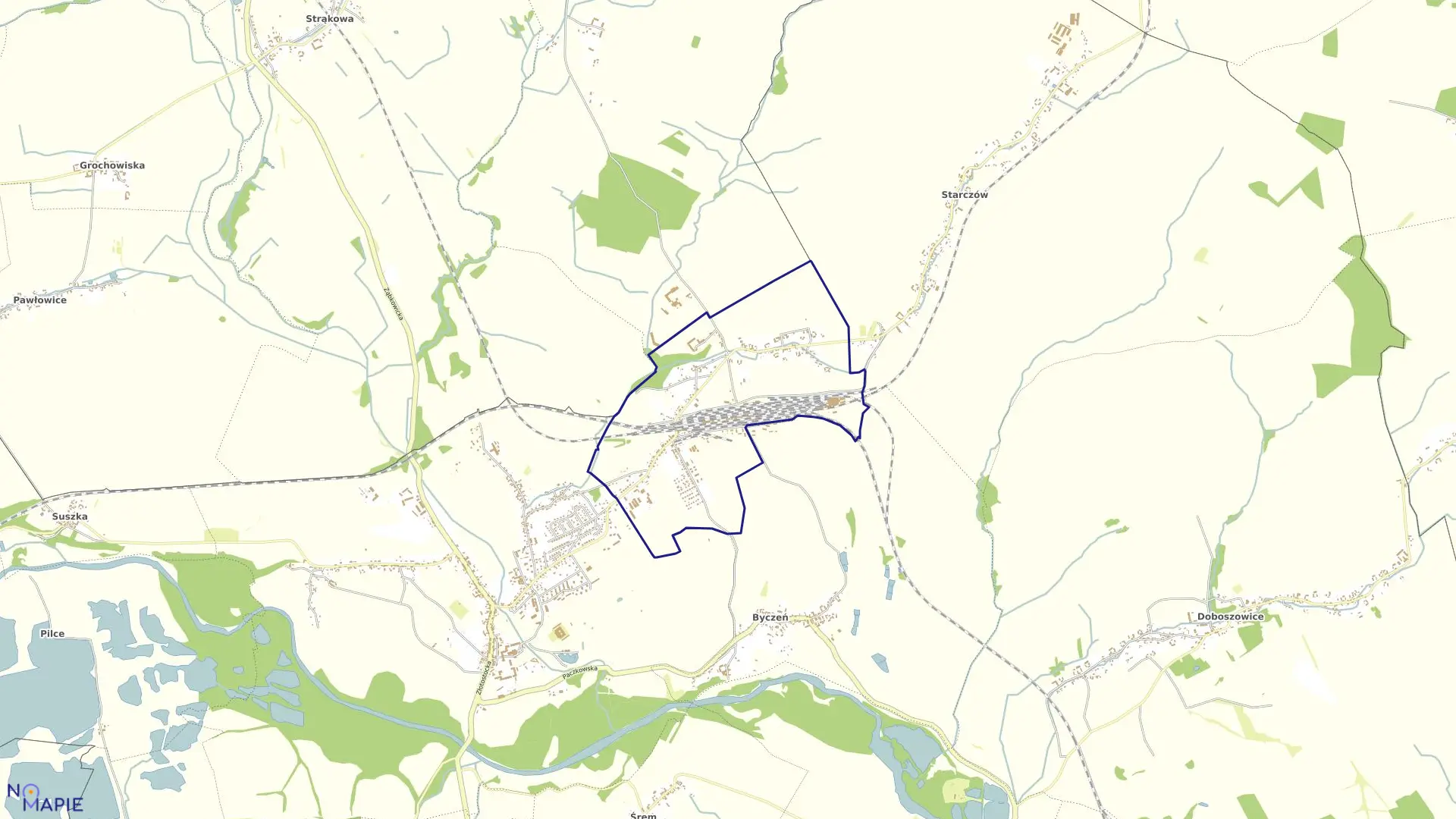 Mapa obrębu Kamieniec Ząbk.II w gminie Kamieniec Ząbkowicki